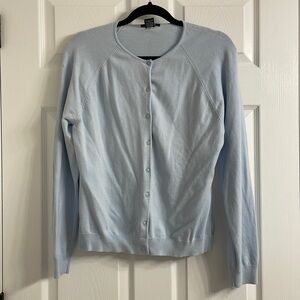 Gap Light Blue Button Down Stretch Cardigan Sweater Sz L
